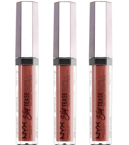 Pack of 3 NYX Slip Tease Full Color Lip Lacquer, Urban Oasis STLL22