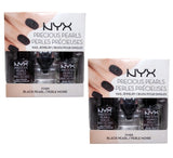 Pack of 2 NYX Precious Pearls Nail Polish Set, Black Pearl PP01