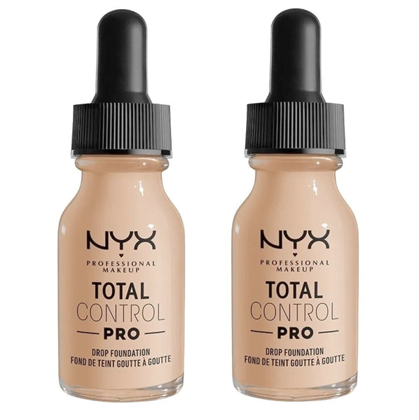 Pack of 2 NYX Total Control Pro Drop Foundation, Alabaster TCPDF02
