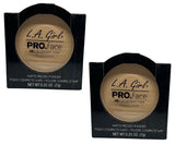 Pack of 2 L.A. Girl PRO Face High Definition Matte Pressed Powder, Creamy Natural GPP604