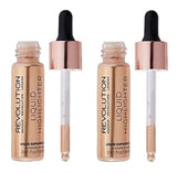 Pack of 2 Makeup Revolution Beauty Liquid Highlighter, Euphoric Gold