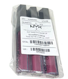 Pack of 3 NYX Slip Tease Full Color Lip Lacquer, Strawberry Whip STLL06