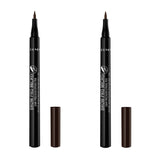 Pack of 2 Rimmel Brow Micro Pro 24HR Precision Stroke Pen, Dark Brown 004