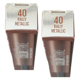 Pack of 2 Maybelline New York Color Strike Cream to Powder Eye Shadow Pen, Rally Metallic 40