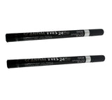 Pack of 2  Rimmel ScandalEyes 24 HR Wear Waterproof Gel Pencil, Sparkling Black 002