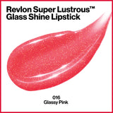 Pack of 2 Revlon Super Lustrous Glass Shine Lipstick, Glassy Pink 016