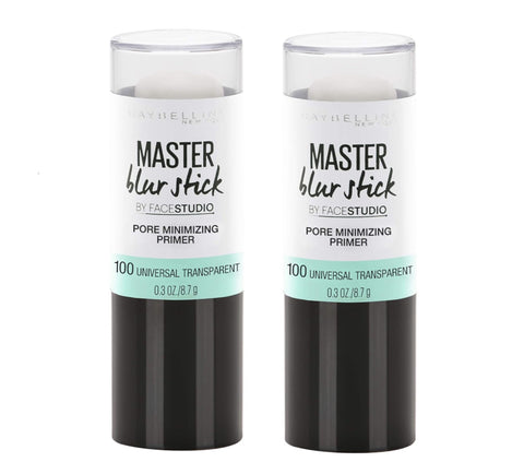 Pack of 2 Maybelline Master Blur Stick Pore Minimizing Tinted Primer, Universal Transparent 100