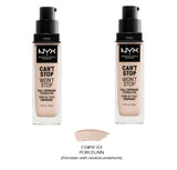 Pack of 2 NYX Can't Stop Won't Stop Full Coverage Foundation, Porcelain CSWSF03