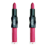 Pack of 2 Hard Candy Glitteratzi Crystal Lip Duo,  Crushed Crimson 1694