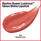 Pack of 2 Revlon Super Lustrous Glass Shine Lipstick, Glaring Coral 014