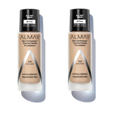 Pack of 2 Almay Skin Perfecting Comfort Matte Foundation, Cool Bare 140