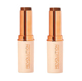 Pack of 2 Makeup Revolution Beauty Fast Base Stick Foundation, F17