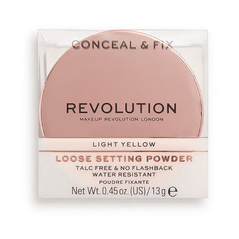 Makeup Revolution Beauty Conceal & Fix Setting Powder, Light Yellow
