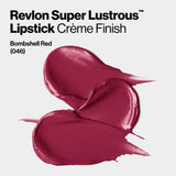 Pack of 2 Revlon Super Lustrous Lipstick, Creme, Bombshell Red 046