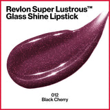 Pack of 2 Revlon Super Lustrous Glass Shine Lipstick, Black Cherry 012