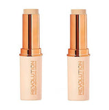 Pack of 2 Makeup Revolution Beauty Fast Base Stick Foundation, F3