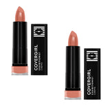 Pack of 2 CoverGirl Exhibitionist Creme Lipstick, Peach High 490