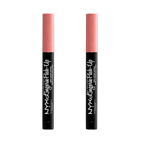 Pack of 2 NYX Lip Lingerie Push-Up Long Lasting Lipstick, Silk Indulgent LIPLIPLS22