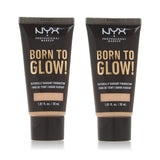 Pack of 2 NYX Born to Glow! Naturally Radiant Foundation, Vanilla BTGRF06