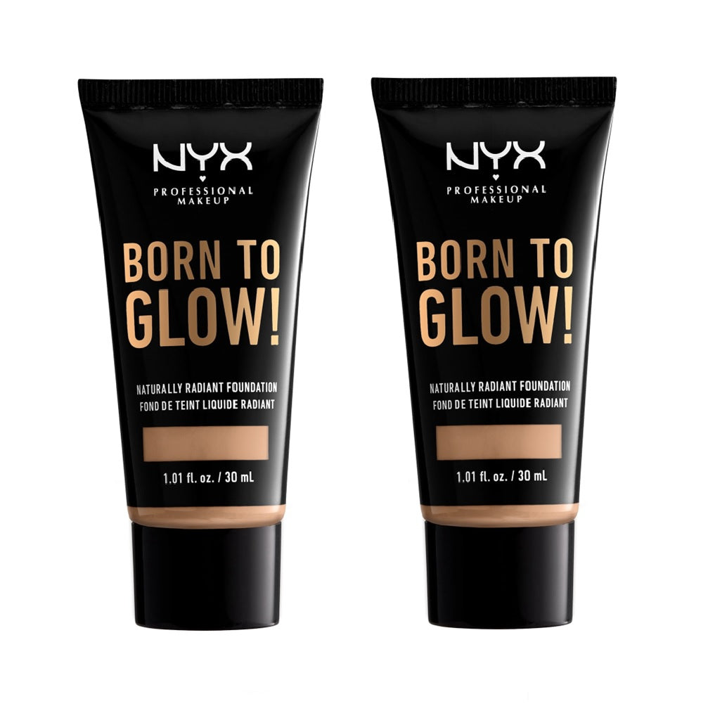 Pack of 2 – Glow! Born to Sale NYX Radiant On Naturally Beauty Medium Olive Foundation