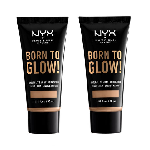 Pack of 2 NYX Born to Glow! Naturally Radiant Foundation, Medium Olive BTGRF09