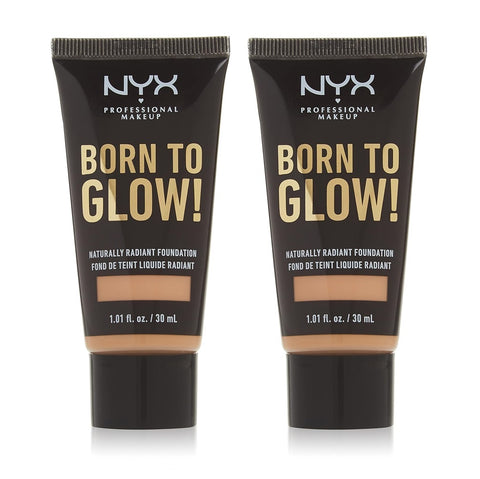Pack of 2 NYX Born to Glow! Naturally Radiant Foundation, Natural BTGRF07