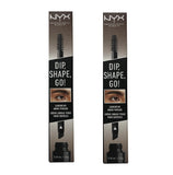 Pack of 2  NYX Dip, Shape, Go! Longwear Brow Pomade, Brunette DSGLB06