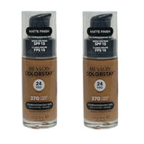 Pack of 2 Revlon Colorstay Combination/Oily Makeup, Matte Finish, Toast 370