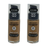 Pack of 2 Revlon Colorstay Combination/Oily Makeup, Matte Finish, Macadamia 460