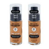 Pack of 2 Revlon Colorstay Combination/Oily Makeup, Matte Finish, Deep Honey 395