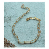 Thai gold-plated Mini Paperclip Bracelet 8.5 in 925 Silver + Titanium, Top Coat: Real 9k/10k Gold Scraps Hypoallergenic, Non-Tarnish