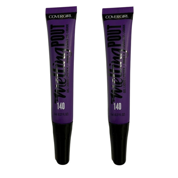 Pack of 2 CoverGirl Melting Pout Gel Liquid Lipstick, Gellie Jelly 140