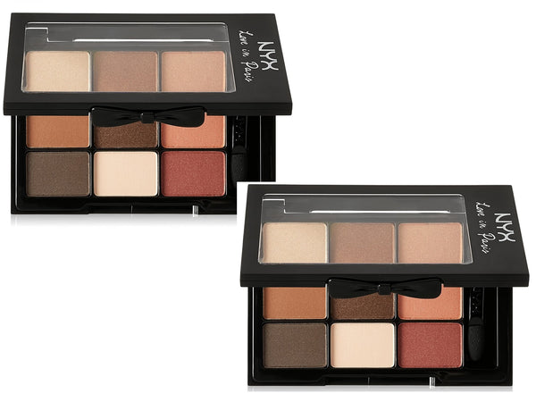 Pack of 2 NYX Love in Paris 9 Color Shadow Palette, Merci Beaucoup LIP09