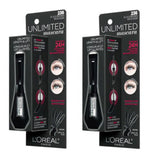 Pack of 2 L'Oreal Paris Unlimited Lash Lifting and Lengthening Washable Mascara, Black Brown # 236