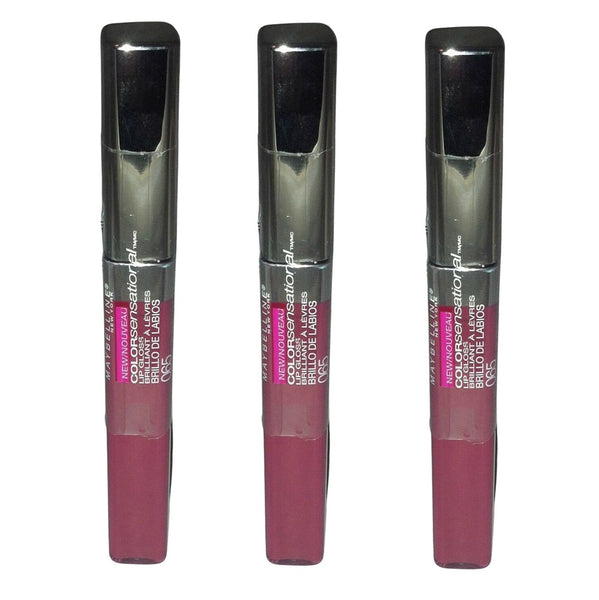 Pack of 3 Maybelline New York Color Sensational Lip Gloss, Hooked on Pink 065