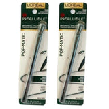 Pack of 2 L'Oreal Paris Infallible Pop-Matic Mechanical Eyeliner, Intense Forest #518