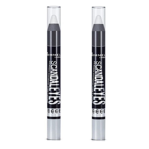 Pack of 2 Rimmel ScandalEyes Eyeshadow Waterproof  Stick Crayon, Witness White 001