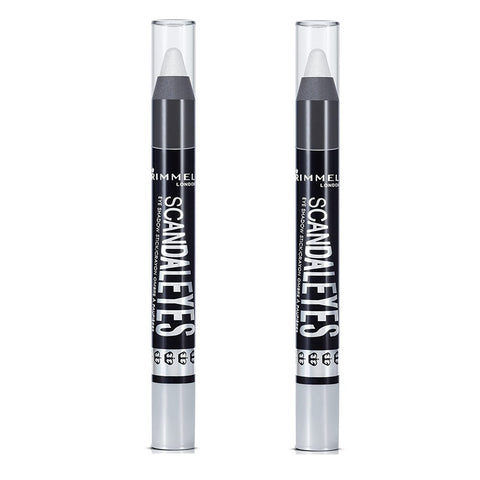 Pack of 2 Rimmel ScandalEyes Eyeshadow Waterproof  Stick Crayon, Witness White 001