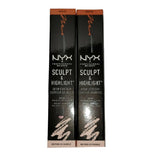 Pack of 2 NYX PROFESSIONAL MAKEUP Sculpt and Highlight Brow Contour, Auburn/Soft Pink SHBC04