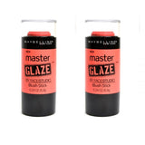 Pack of 2 Maybelline New York Face Studio Master Glaze Blush Stick, Coral Sheen 30