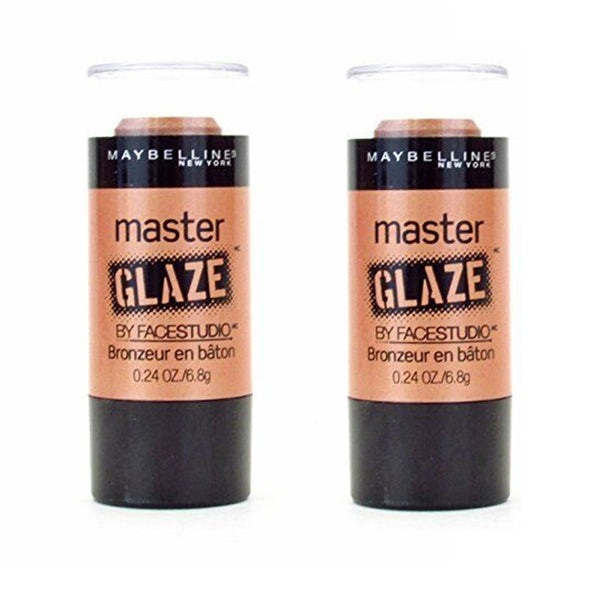 Pack of 2 Maybelline New York Master Glaze Bronzer Stick, Glistening Amber 230