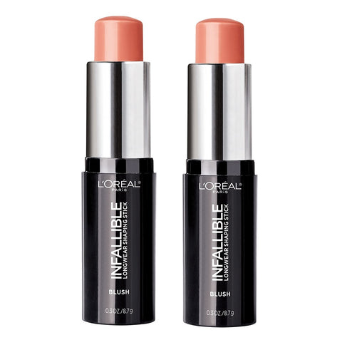 Pack of 2 L'Oreal Paris Infallible Longwear Blush Shaping Stick,  Cheeky Dimension #46