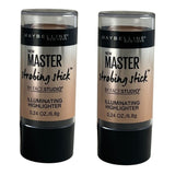 Pack of of 2 Maybelline New York Master Strobing Stick Illuminating Highlighter, Medium-Nude Glow 200