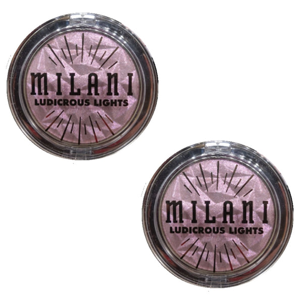 Pack of 2 Milani Ludicrous Lights Duo Chrome Highlighter, Peach-Ella 120