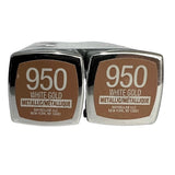 Pack of 2 Maybelline New York Color Sensational Lipstick, White Gold (Metallic) # 950