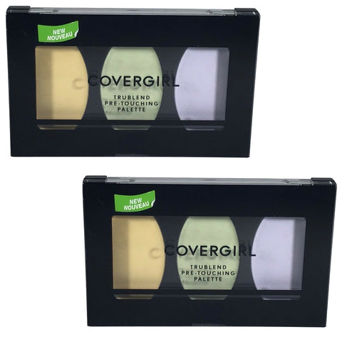 Pack of 2 CoverGirl Trublend Pre-Touching Color Correcting Palette, Yellow Green Purple