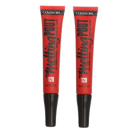Pack of 2 CoverGirl Melting Pout Gel Liquid Lipstick, Tan-Gel-O 120