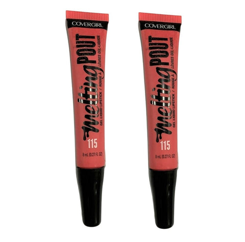 Pack of 2 CoverGirl Melting Pout Gel Liquid Lipstick, Gelebrate 115