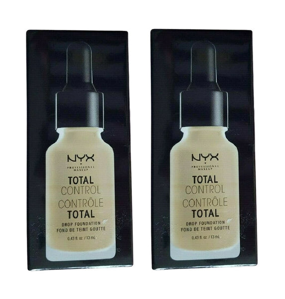 Pack of 2 NYX Total Control Drop Foundation, Buff # TCDF10