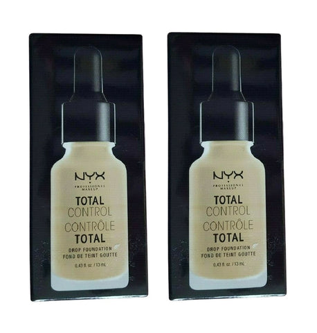 Pack of 2 NYX Total Control Drop Foundation, Buff # TCDF10